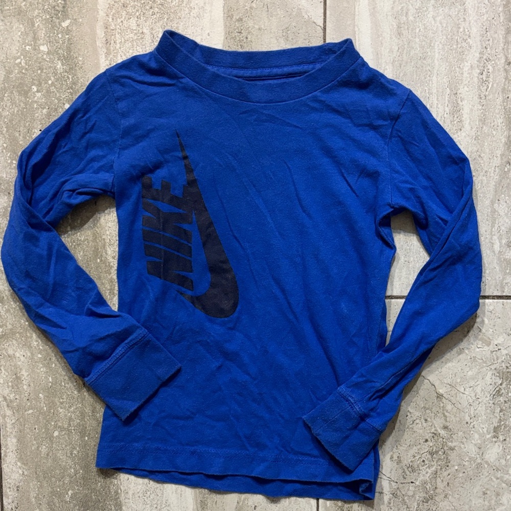 Nike Royal Blue Long Sleeve Tee with Black Swoosh